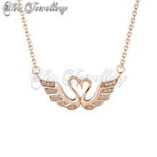 Double Swan Love Pendant